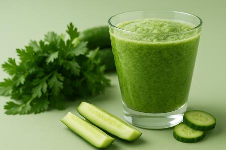 Gurke, Zitrone und Petersilie im Glas: Einfacher Morgensaft, auf den immer mehr gesundheitsbewusste Feinschmecker schwören